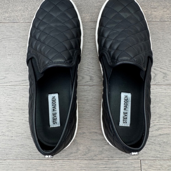 Steve Madden ECENTRCQ Quilted Slip-On Sneakers – Vegan Leather, Women’s Casual - Picture 8 of 12